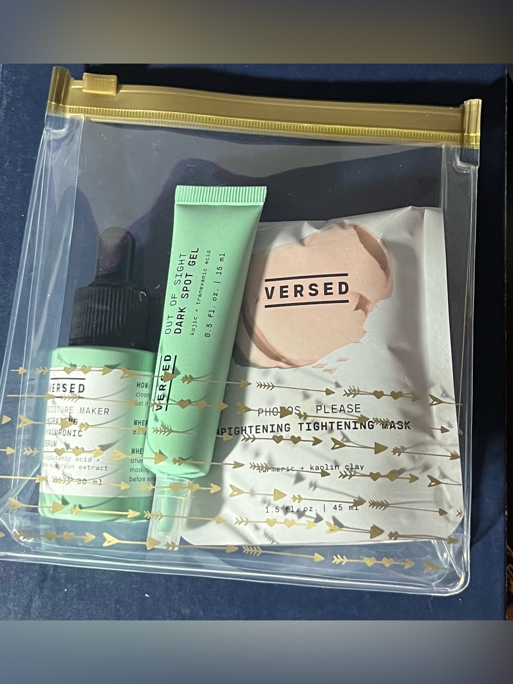 Versed - Skincare Trio — Brightening Dark Spot Gel, Hydration Serum & Mask NWOT